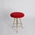 Set of Mid-Century Italian Tripod Stools in Red Velvet and Brass by Gio Ponti, 1950s For Sale - Image 12 of 14