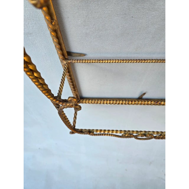 Hand Forged Gilt Wall Shelf From Italy For Sale - Image 11 of 11