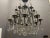Black Large Wrought Iron Crystal Chandelier, 1920s For Sale - Image 8 of 13