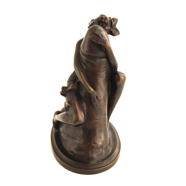 Bruno Zach Bruno Zach 1930 Austrian Art Deco Erotic Bronze Sculpture "The Hugger" For Sale - Image 4 of 8