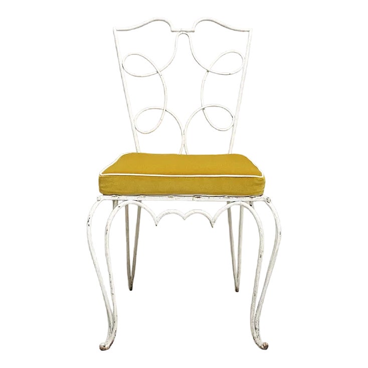 Vintage French Iron Garden Chair, 1950s Chairish
