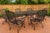 Rare Vintage Scroll Footed Wrought Iron Family Patio Set Six Chairs and Table, Attributed For Sale - Image 15 of 15