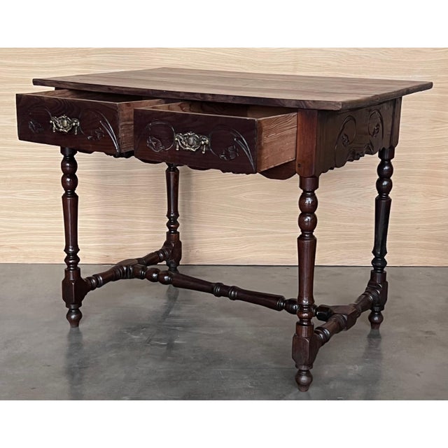 Early 20th Century Spanish Country Pine "Mobila " Sofa Table or Console table with Drawer For Sale - Image 18 of 18