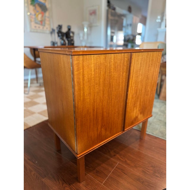 Mid-Century Modern Danish Mid Century Modern Record Cabinet, Circa 1960s. For Sale - Image 3 of 11