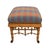 Tan William Switzer Faux Bamboo Ottoman - BenchWith Plaid Upholstery For Sale - Image 8 of 15