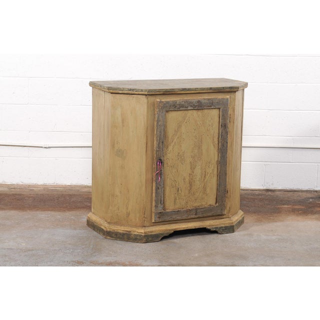 Italian 19th C Italian Painted Demi-Console Cabinet For Sale - Image 3 of 12