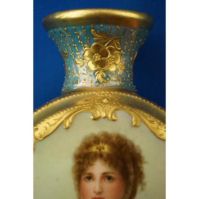 Perfume Bottle or Porcelain Vase with Gold Decorations by Radler & Pilz factory, Austria, Late 1800s For Sale - Image 16 of 18