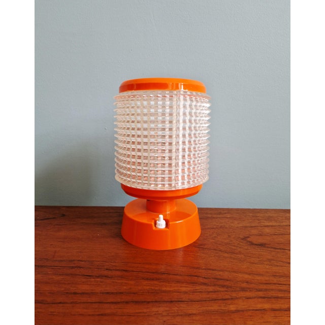 Vintage Table Lamp in Orange and Transparent Plastic, 1960s For Sale - Image 10 of 10