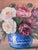 Mid-Century Modern Vintage Original Floral Oil Painting, Signed Flower Art For Sale - Image 3 of 16