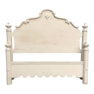 Shabby Chic White Wood Full Size Bed For Sale