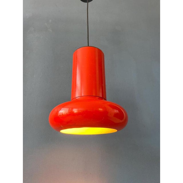 Vintage Space Age Red Cone Pendant Lamp For Sale - Image 11 of 11