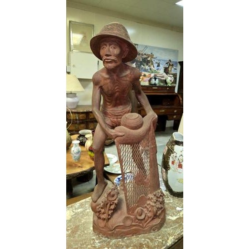 Period: 20th century Style: Asian art Condition: Good condition Material: Solid wood Height: 97