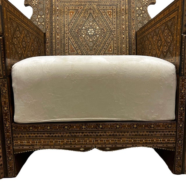 19th Century Syrian Marquetry Armchair For Sale - Image 15 of 17