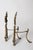 Gold Brass Andirons with the Knights Templar Flower, 1850s, Set of 2 For Sale - Image 8 of 15