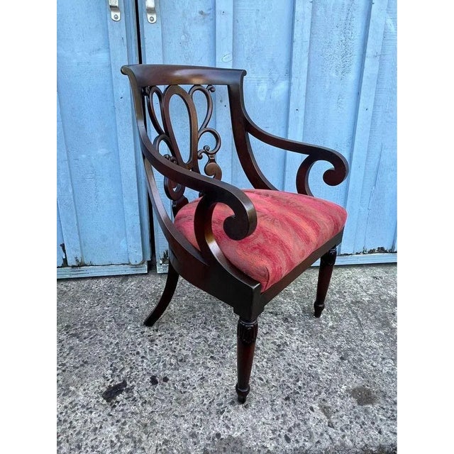 Set of 6 Vintage Regency Style Mahogany Dining Chairs For Sale - Image 9 of 11