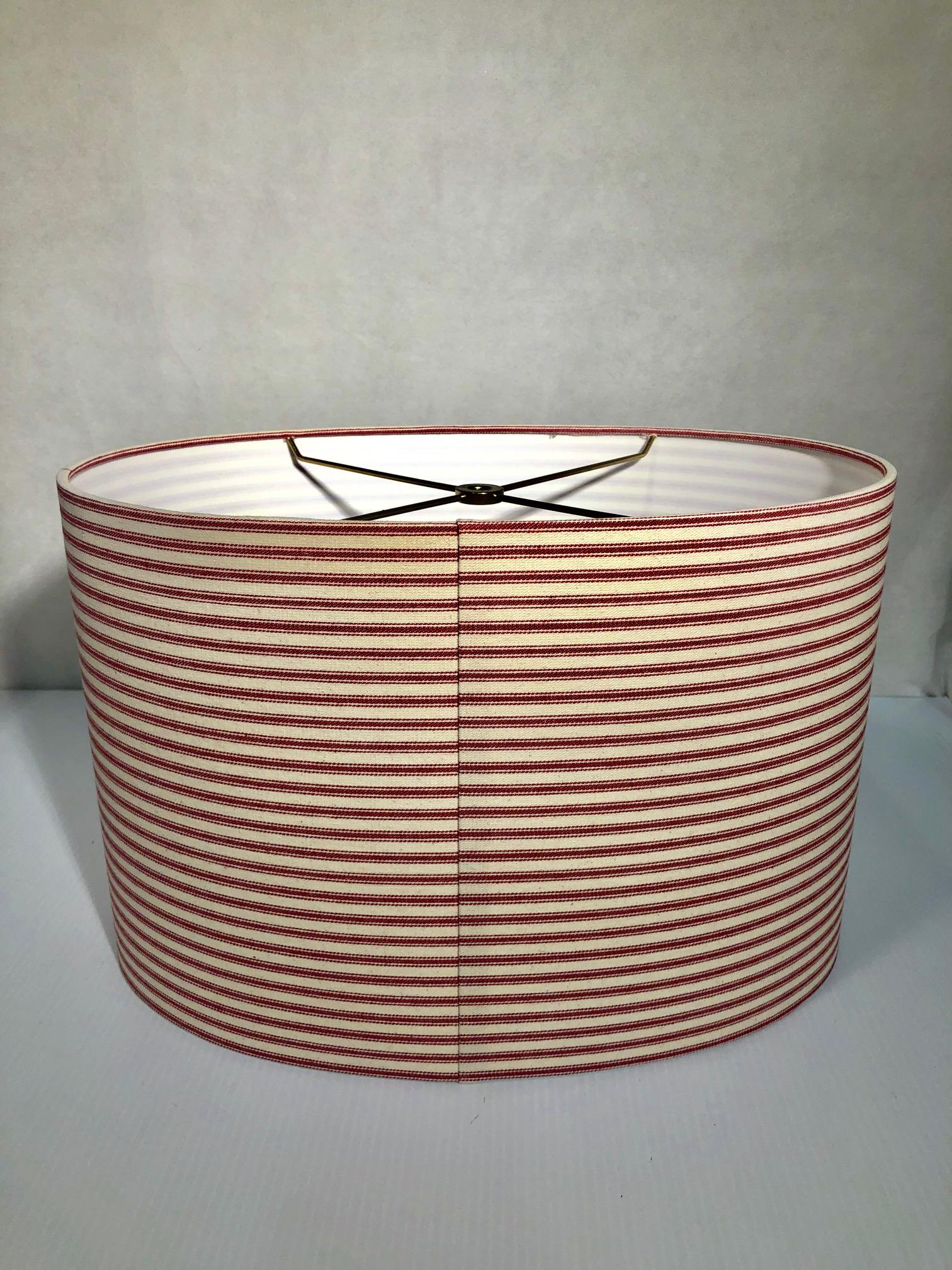 red and white lamp