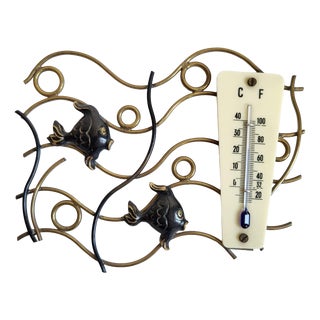 Mid-Century Modern Wall Thermometer by Walter Bosse for Herta Baller, 1950s For Sale