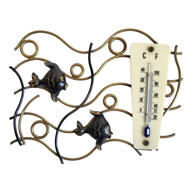 Mid-Century Modern Wall Thermometer by Walter Bosse for Herta Baller, 1950s For Sale