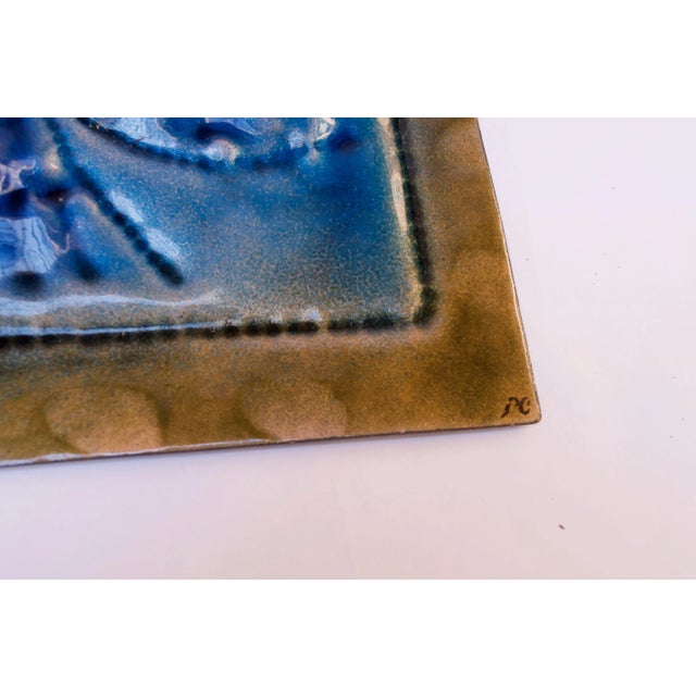 Vintage Enamel on Copper "Eagle" Plaque For Sale - Image 10 of 12