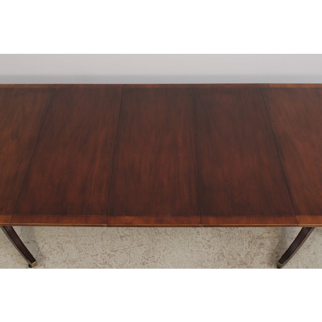 Baker Mahogany Inlaid Banded Dining Room Table For Sale - Image 13 of 16
