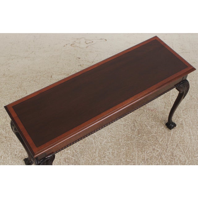 Stickley Stickley Mahogany Inlaid Console Table For Sale - Image 4 of 15
