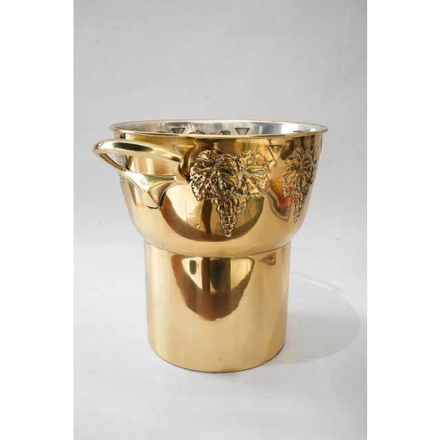 Brass polished and stove enameled Wide 25cm with handles