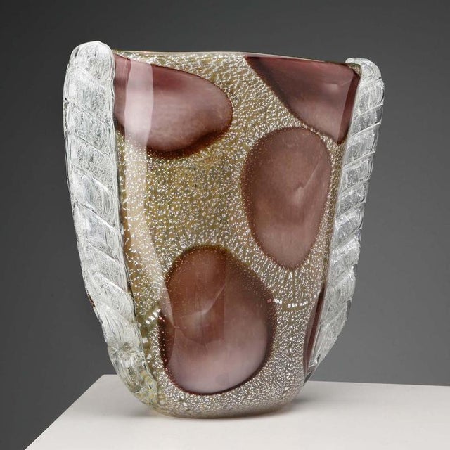 Murano Glass Vase in the style of Ercole Barovier For Sale - Image 3 of 14