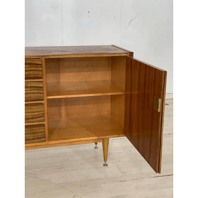 Vintage German Sideboard in Walnut For Sale - Image 6 of 13