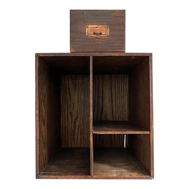 Vintage from the 1930s Vintage Wooden desk/file organizer by Alling & Cory Co. this is a great piece and the perfect...