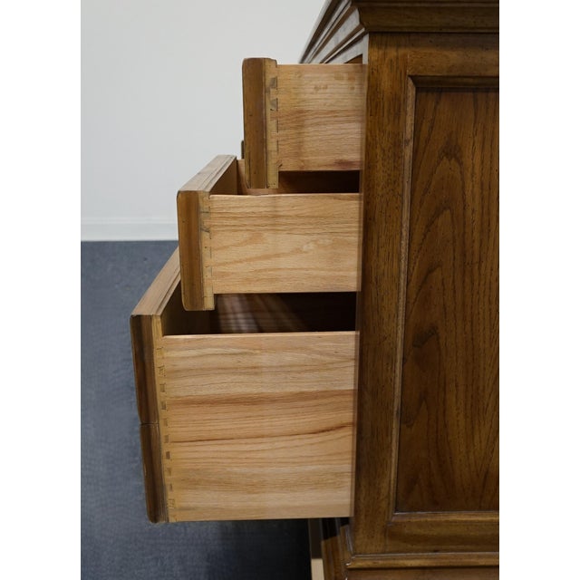 Late 20th Century Drexel Heritage Chartwell Collection Rustic European 69" Triple Door Dresser For Sale - Image 10 of 16