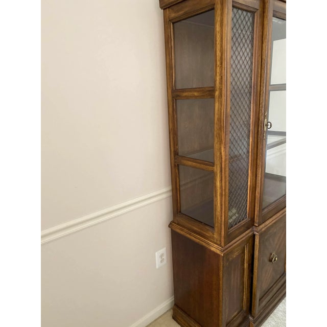 Rustic Late 20th Century Solid Wood Dining Room China Hutch For Sale - Image 3 of 13