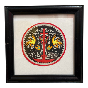 Vintage Rooster Polish Folk Art Paper Cut Wycinanki Scherenschnitte