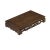 Asian 7.5" Light Brown Feather Pattern Rectangular Wood Display Stand Riser For Sale - Image 3 of 9