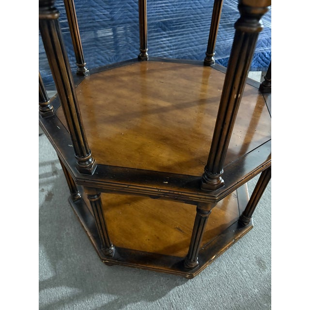 Late 20th Century Octagonal Three-Tier Side Table by Theodore Alexander, 20th Century For Sale - Image 5 of 7