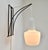 Late 20th Century Modernist Wall Sconce Wire Metal Glass 1970s For Sale - Image 5 of 10