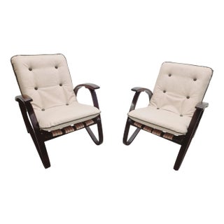 Set of Art Deco Lounge Chairs attributed to Jan Vanek, Former Czechoslovakia, 1920s For Sale