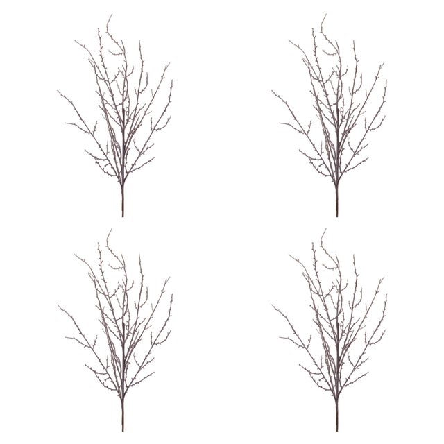 Rustic Frosted Snowy Twig Branch (Set of 4) For Sale - Image 3 of 3