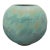 Turquoise Mottled Earth Tone Spherical Studio Pottery Vase Jar For Sale