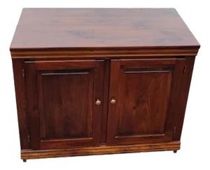 Mid 20th Century Pitch Pine 2-Door Cupboards
