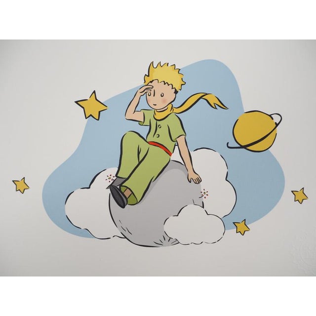 Antoine DE SAINT-EXUPERY (1900-1944) The Little Prince observes from his asteroid Color photolithograph after the artist's...