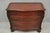 Vintage Georgian Style Mahogany Bow Front 3 Dovetailed Drawer Bachelor Chest Dresser by John Stuart. Circa Mid 20th...