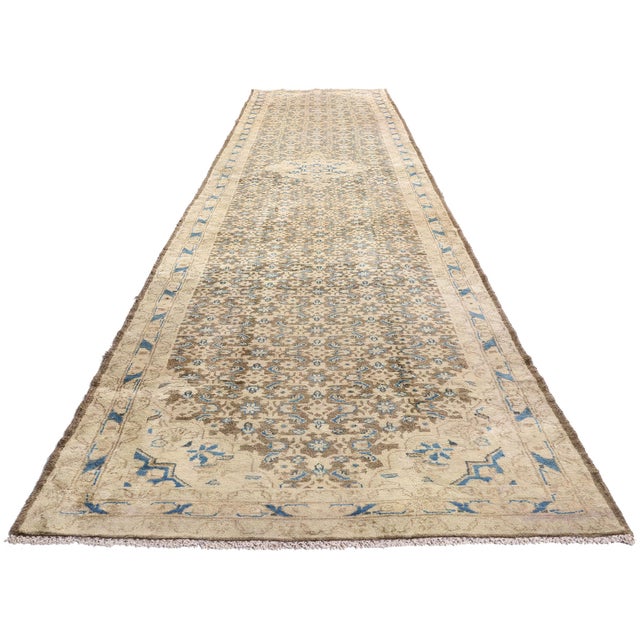 Contemporary Vintage Persian Hamadan Rug Runner, 03'03 X 15'10 For Sale - Image 3 of 10