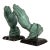 Pair of Hands Sculptures on Marble Bases – Hand Cast Bronze, 10” H For Sale