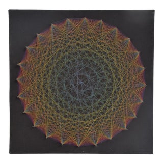 1960s Black String Symmography Geometric Abstract Op Art by Moore For Sale