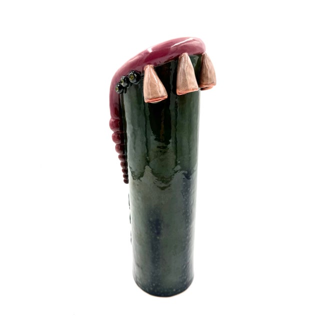 Mid-Century Modern Vintage Studio Pottery Organic Design Titled De Alla For Sale - Image 3 of 9