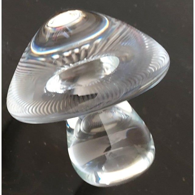 1980s Vintage 1989 Japanese Hoya Crystal Mushroom Paperweight For Sale - Image 5 of 12