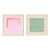 Pair of Sage Green and Bright Magenta Pink Abstract Art Prints | Set of 2, 36 X 36 Prints in Wood Frames For Sale