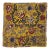 27” Uzbekistan Suzani Floral & Paisley Embroidered Silk Textile With Cotton Ikat Reverse For Sale