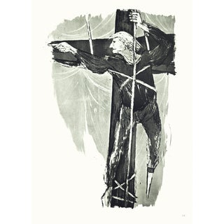 1968 "Moby Dick" Lithograph by Benton Spruance "Ahab Aloft" For Sale