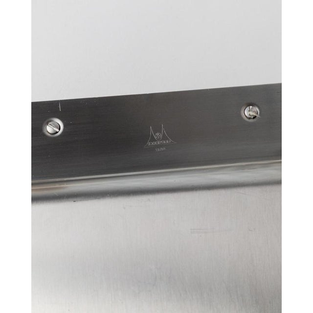 Vintage Stainless Steel Tray with Gilt Rope Handles from Inoxpran, Italy, 1980s For Sale - Image 9 of 11